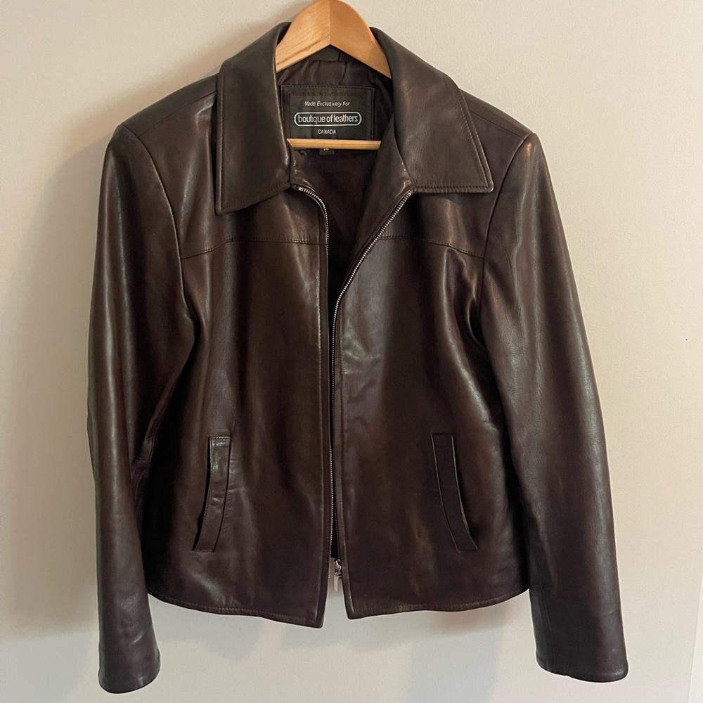 Brown 90s Leather Jacket